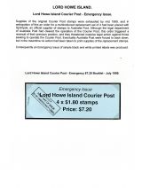 04 Lord Howe Island - Establishment of Courier Post - Emergency Issue
