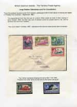 05 British Solomon Isl Yandina Postal Agency - Large rubber datestamp cancellation