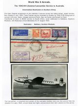 06 WWII Airmails Qantas 1943-44 Lancastrian Service across the Indian Ocean - Intermediate Destinations in SA