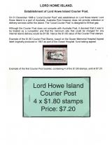 01 Lord Howe Island - Establishment of Courier Post - Intro