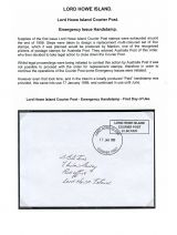 03 Lord Howe Island - Establishment of Courier Post - Emergency Issue Handstamp