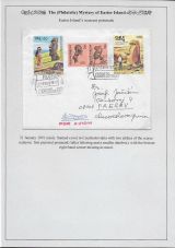 05 Easter Island Scarcest Postmark - 01-Jan-91 franked cover to Czechoslovakia