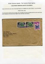 06 British Solomon Isl Yandina Postal Agency - Large rubber datestamp cancellation