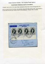 12 British Solomon Isl Yandina Postal Agency - Small rubber datestamp cancellation