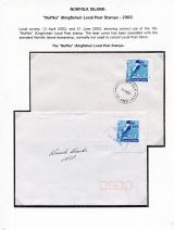 28 Norfolk Island - Nuffka (Kingfisher) Local Post stamps 2002