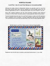 29 Norfolk Island - Local Post stamps on conventional mail