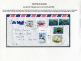 30 Norfolk Island - Local Post stamps on conventional mail